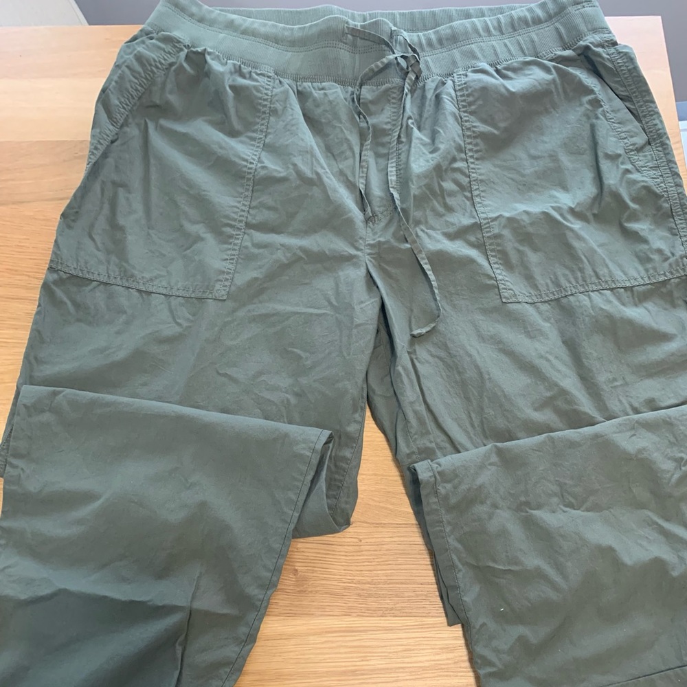 Loft drawstring green pants